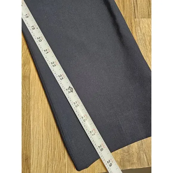 J. Crew Tollegno 1900 Dress Pants Women 00 Navy Favorite Fit Straight Wool - Picture 7 of 8